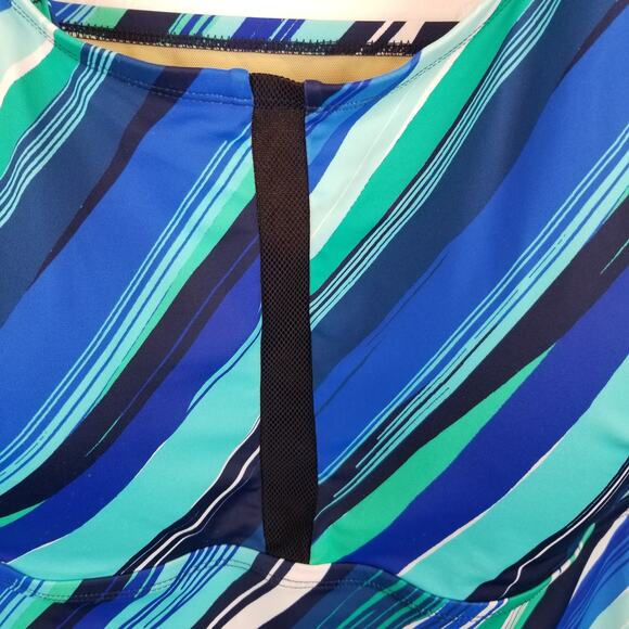 Swimsuits For All Women's Blue Green Tankini Top Size 32 5X - Picture 6 of 8